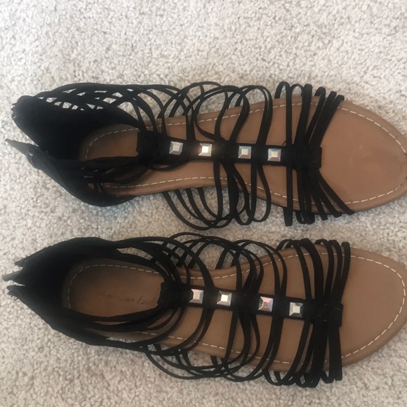 American Eagle Outfitters Shoes - Flat black Sandals